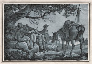 Den sovende soldat. af Carle Vernet