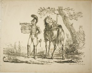 Geværmændenes trompetist af Carle Vernet