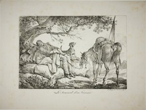 Sovende kriger af Carle Vernet