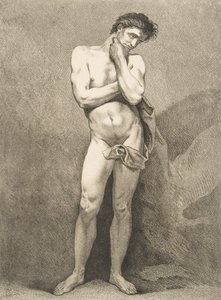 Et akademi: stående mand, 1742-43. af Carle van Loo