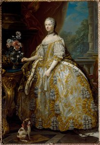 Portræt af Marie Leczinska, dronning af Frankrig (Leczinska, Lesczinski eller Lozinka af Carle van Loo