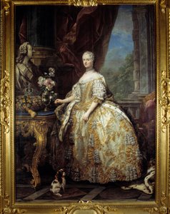 Portrait of Queen Portrait of Queen Marie Leczinska, Queen of Francedani af Carle van Loo