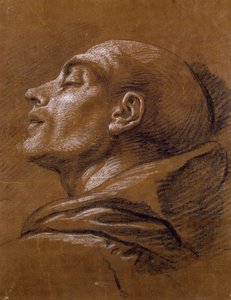 Studie, af Carle van Loo (1705-1765), sangvinsk tegning af Carle van Loo
