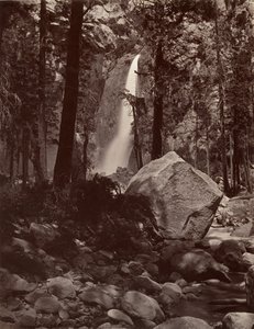 Lower Yosemite Fall, 1.600 fod, ca. 1872, trykt ca. 1876.