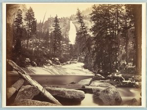 Nevada Fall, Yosemite af Carleton E. Watkins