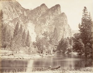 De tre brødre, Yosemite, ca. 1872, trykt ca. 1876.