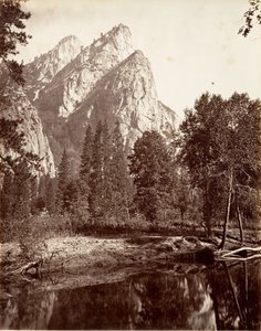 De tre brødre, Yosemite, ca. 1872, trykt ca. 1876.