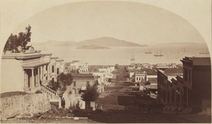 Alcatraz Island og San Francisco Bay, set mod nord, 1880