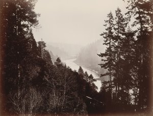 Big River, fra Rancherie, Mendocino, Californien, 1863. af Carleton Emmons Watkins