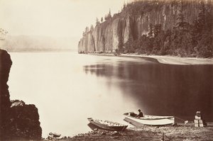Cape Horn, Oregon, 1867, trykt ca. 1876. af Carleton Emmons Watkins