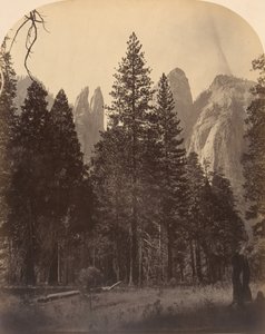 Cathedral Towers, 1861. af Carleton Emmons Watkins