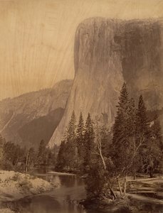 El Capitan, Yosemite, 1865-66. af Carleton Emmons Watkins