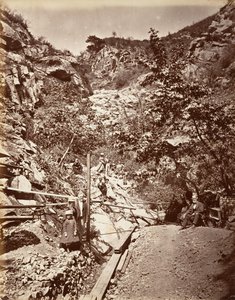 Hot Sulphur Springs, Santa Barbara, 1876, trykt ca. 1876. af Carleton Emmons Watkins
