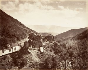 Hot Sulphur Springs, Santa Barbara, 1876, trykt ca. 1876. af Carleton Emmons Watkins