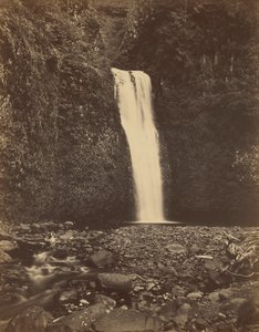 Lower Multnomah Falls, Columbia River,1867 (foto) af Carleton Emmons Watkins