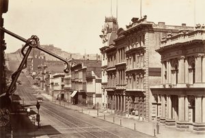 North Side of California Street, 1864, trykt ca. 1876. af Carleton Emmons Watkins