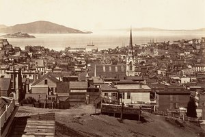 San Francisco, fra Californien og Powell Street, 1864, trykt ca. 1876.