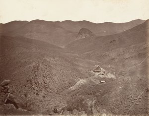 Sutro Tunnelskakt nr. 2, 1875, trykt ca. 1876. af Carleton Emmons Watkins