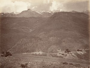 Sutro Tunnelskakt nr. 2, 1875, trykt ca. 1876. af Carleton Emmons Watkins