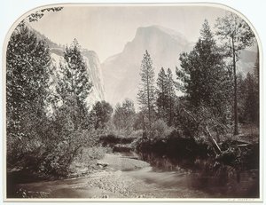 Taysayac, Half Dome, 4967 Ft, Yosemite af Carleton Emmons Watkins