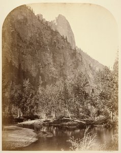 Sentinel (udsigt ned ad dalen) 3270 ft. Yo Semite. af Carleton Watkins