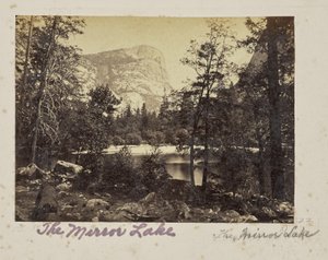 The Lake, Yosemite Valley, Mariposa County, CAL. (Nr. 1028) af Carleton Watkins