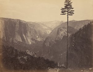Yosemite Valley fra den bedste generelle udsigt af Carleton Watkins