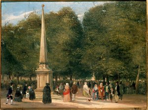 Blomsterfest til San Foca-fest i Milano 20/04/1845 (olie på lærred af Carlo Jotti