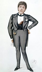 Tegnefilm af Oscar Wilde (1854 - 1900) af Carlo Pellegrini (1839 - 1889) - i "" Vanity Fair"" den 24. maj