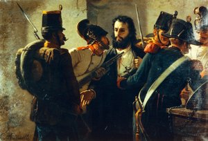 Ugo Bassi i Comacchio fængsel, af Carlo Ademollo (1825-1911)