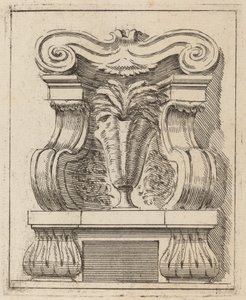 Arkitektonisk motiv med en vase