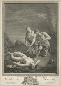 Adam og Eva ved Abels lig af Carlo Antonio Porporati