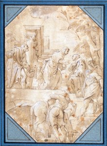 Besøgstegningen af ​​Carlo Bononi (1569-1632) søn. 0,22 x 0,15 m Paris.