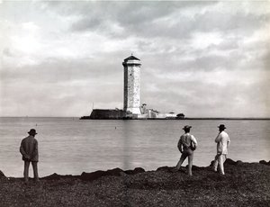 Marzocco Tower i Leghorn (Livorno), Italien, ca. 1890 (glasplade)