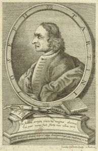 Afbildet person:  Giuseppe Tartini af Carlo Calcinotto