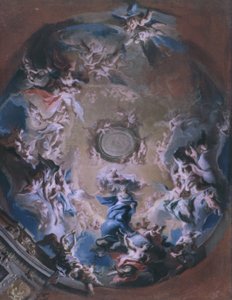 Gud Fader modtager Madonna af den ubesmittede undfangelse af Carlo Carlone