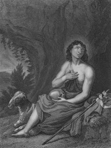 St John in the Wilderness (gravering) af Carlo Cignani