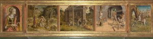 Predella af La Madonna della Rondine Svalens Madonna, efter 1490 af Carlo Crivelli
