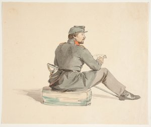 Læsende soldat