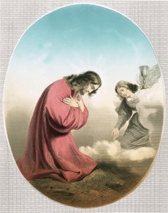 Englen viser sig for Kristus af Carlo Dolci