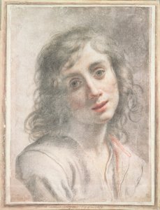 Buste af Johannes den Guddommelige, (pastel) af Carlo Dolci