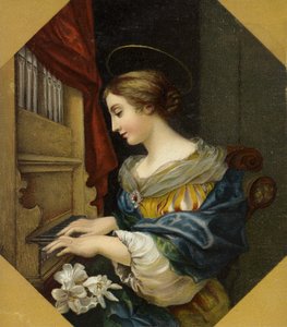 Sankt Cecilia spiller orgel