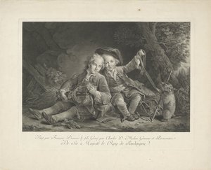 To drenge med murmeldyr af Carlo Domenico Melini