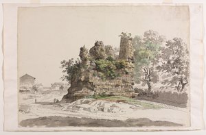 Curiatii-brødrenes såkaldte grav i Albano med Madonna-kirken, ca. 177