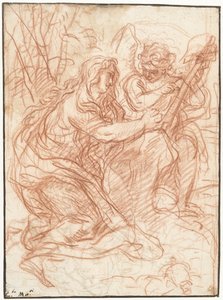 Maria Magdalene tilbeder korset af Carlo Maratta
