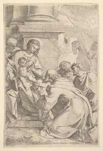 Magiernes tilbedelse. af Carlo Maratta or Maratti