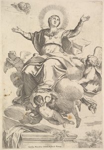 Jomfruens antagelse. af Carlo Maratta or Maratti
