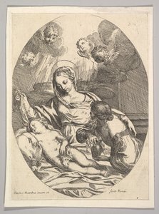 Jomfru og Barn med den hellige Maria Magdalena. af Carlo Maratta or Maratti
