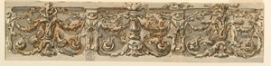 Tegning, Design til en frise, ca. 1770 af Carlo Marchionni