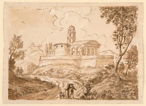 Tegning, Figurer på vej, midten af det 18. og slutningen af det 18. århundrede af Carlo Marchionni